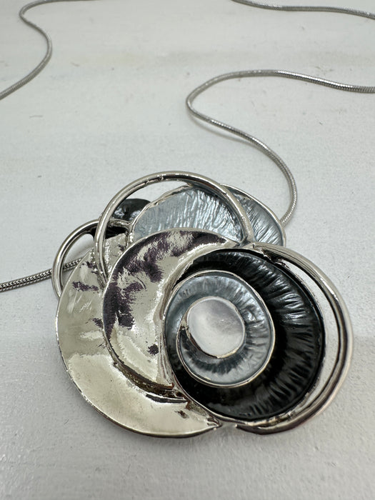 Attina Necklace - Grey& White ~ ALL JEWELLERY 3 FOR 2