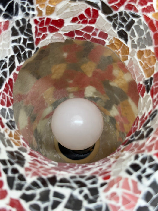 Small Mosaic Vase Lamp -  Mix Coloured