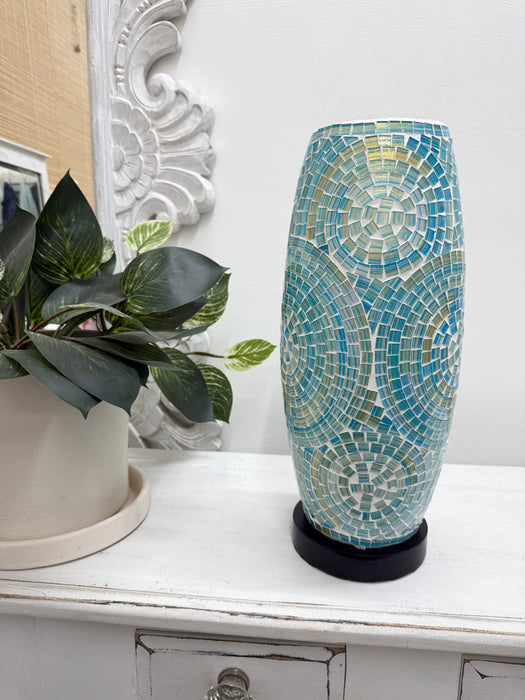 Mosaic Spiral Lamp - Turquoise