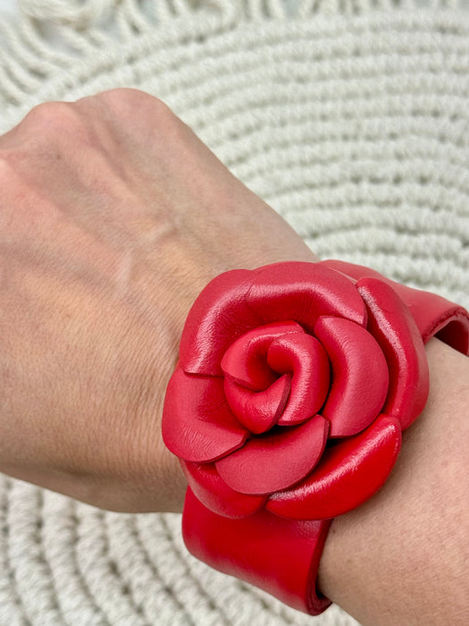 Ciela Leather Bracelet - Red