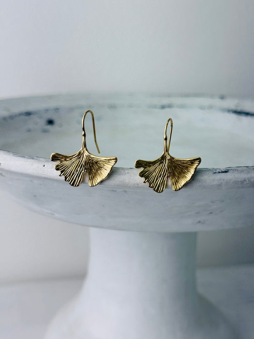 Ginko Leaf Earrings
