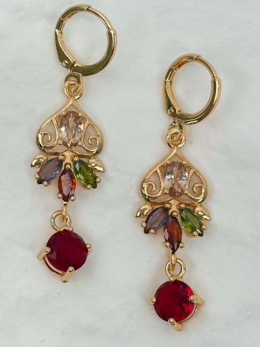 Sofia Earrings - Red