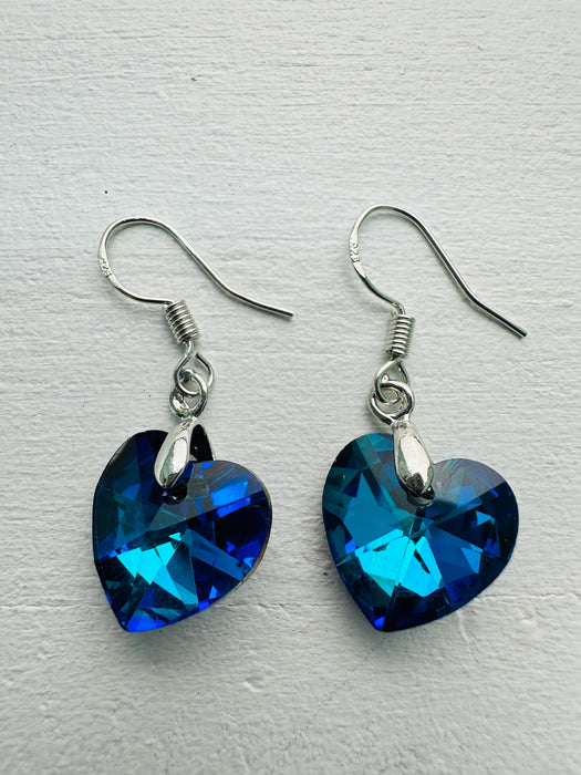 Heart Odette Earrings - Ocean Blue ~ ALL JEWELLERY 3 FOR 2