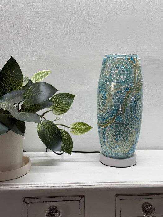 Mosaic Spiral Lamp - Turquoise
