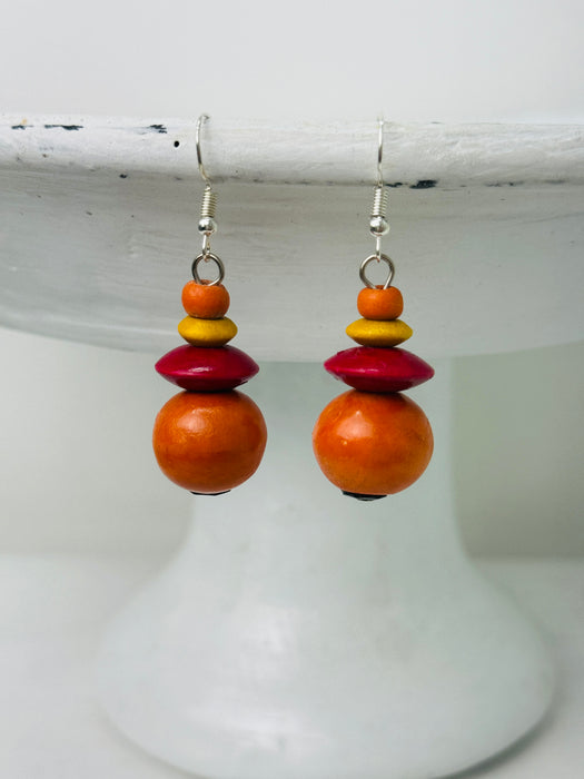 Carnival Earrings - Orange