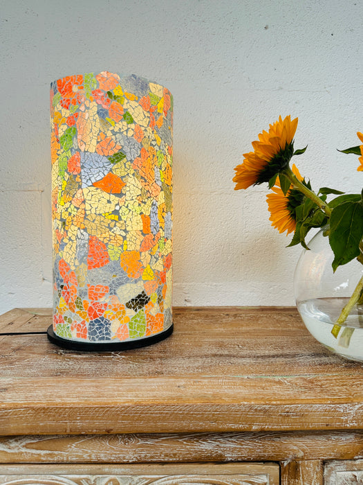 Mosaic Cylinder Lamp Medium - Multi