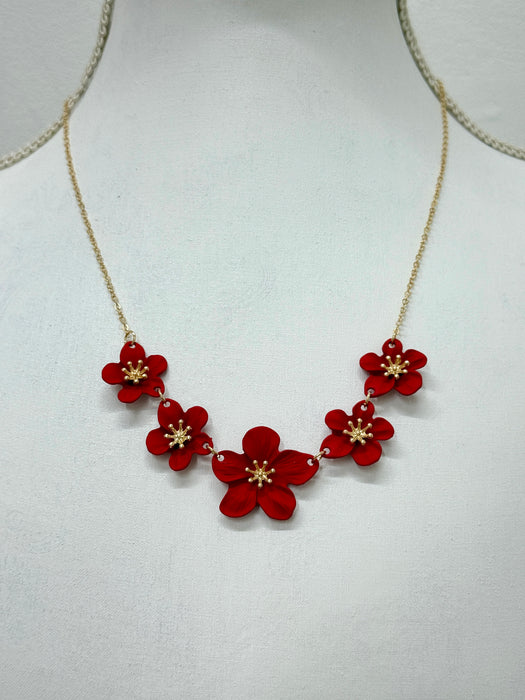 Agnes Necklace - Red ~ ALL JEWELLERY 3 FOR 2