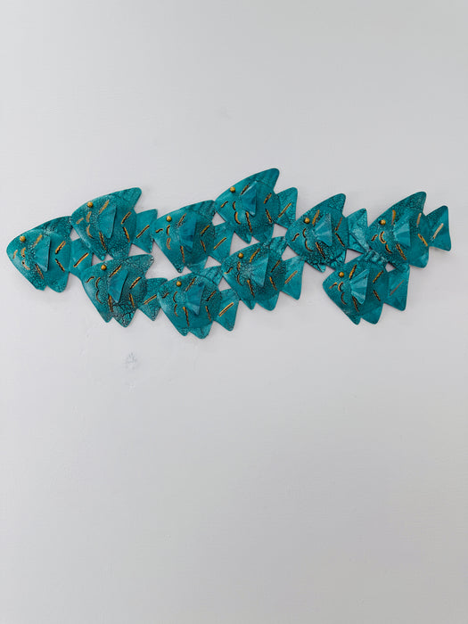 Turquoise Crackle Fish Shoal