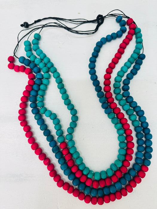 Fritha Necklace - Red Mix~ ALL JEWELLERY 3 FOR 2
