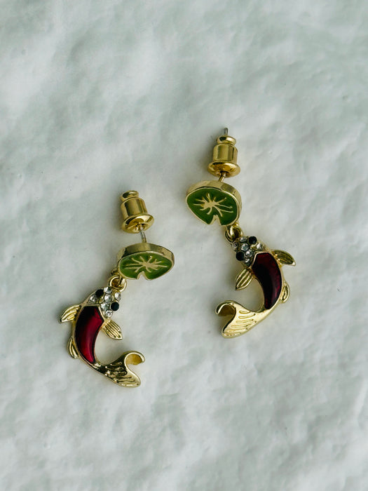 Koi Lily Earrings