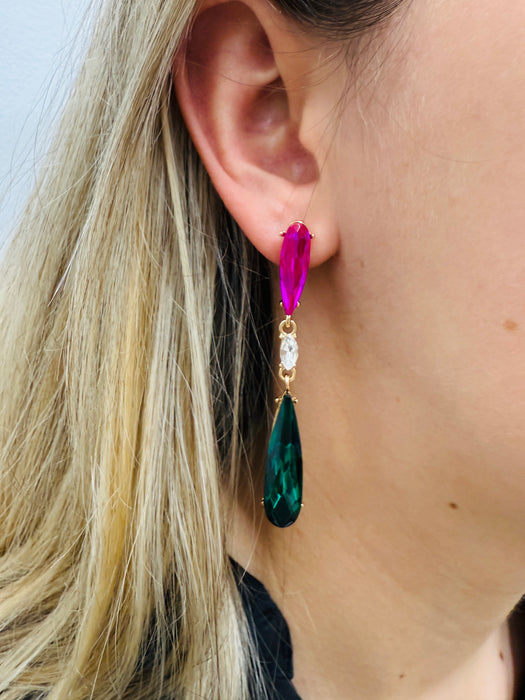 Avani Earrings - Green ~ ALL JEWELLERY 3 FOR 2