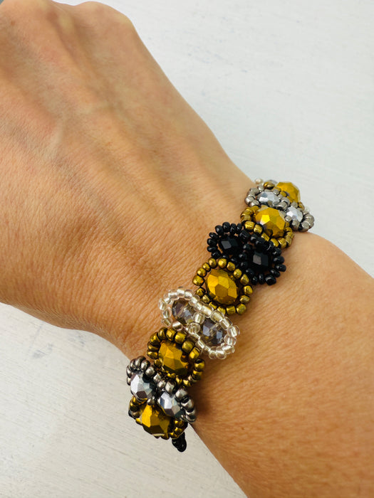 Nell Bracelet- Gold & Black ~ ALL JEWELLERY 3 FOR 2