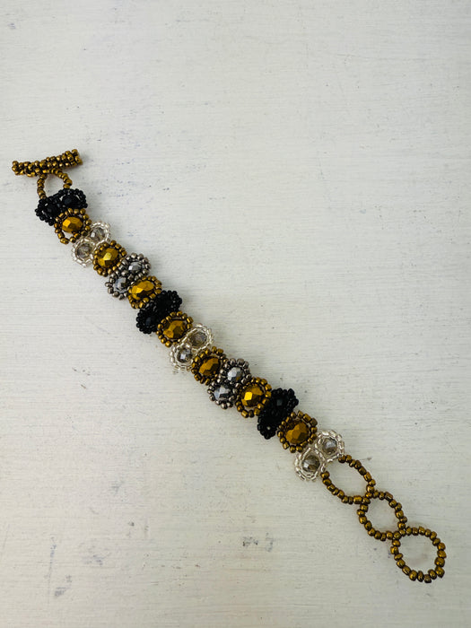Nell Bracelet- Gold & Black ~ ALL JEWELLERY 3 FOR 2