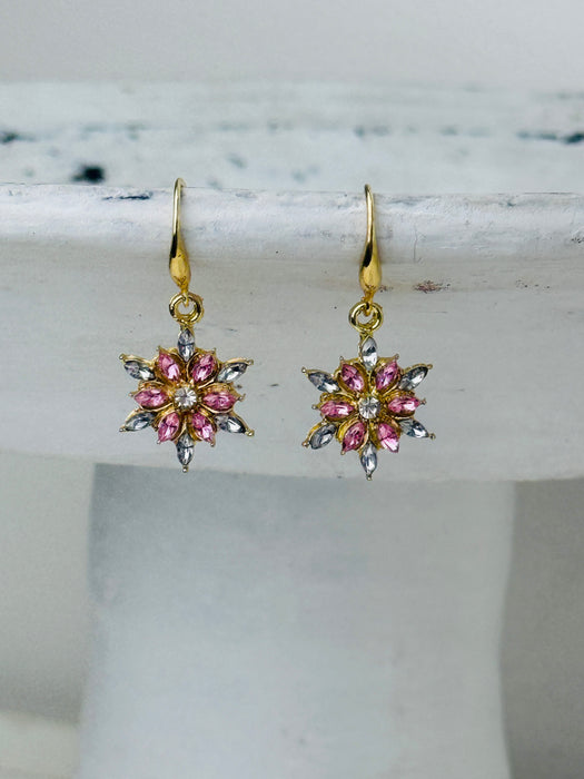 Crystal Flower Earrings