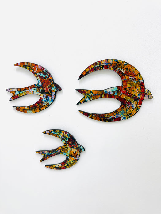 Mosaic Flying Birds Set of 3 - Calypso