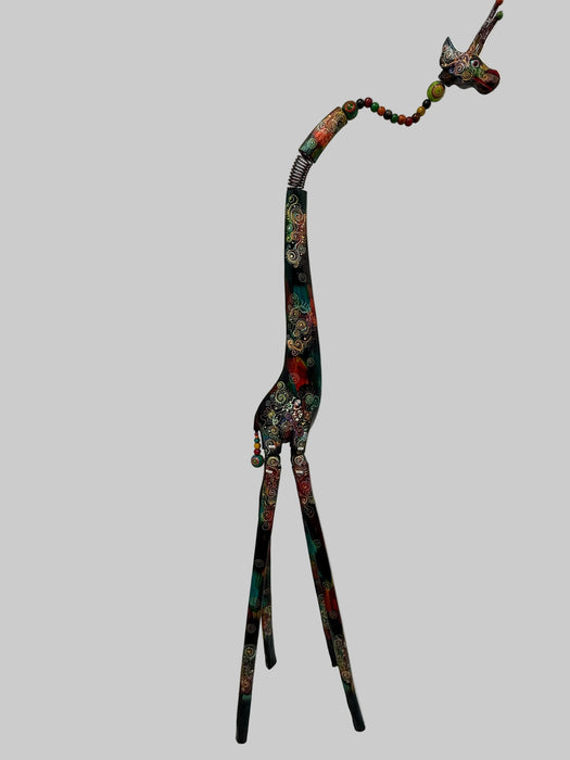 Girafe folle - Grande - Mélange marron