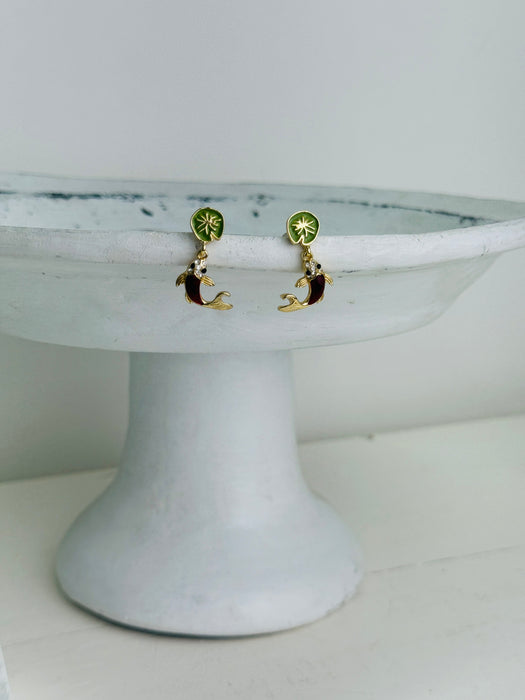 Koi Lily Earrings