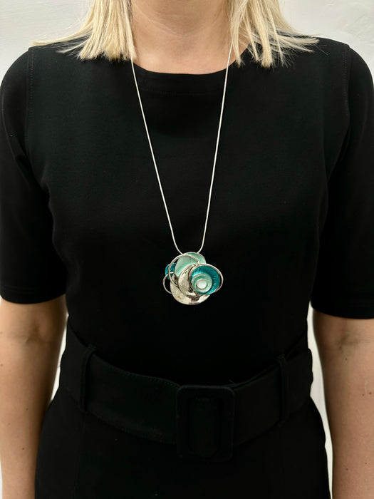 Attina Necklace - Aqua Blue