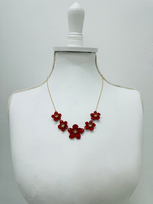 Agnes Necklace - Red ~ ALL JEWELLERY 3 FOR 2