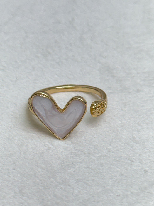 Pearl Heart Ring