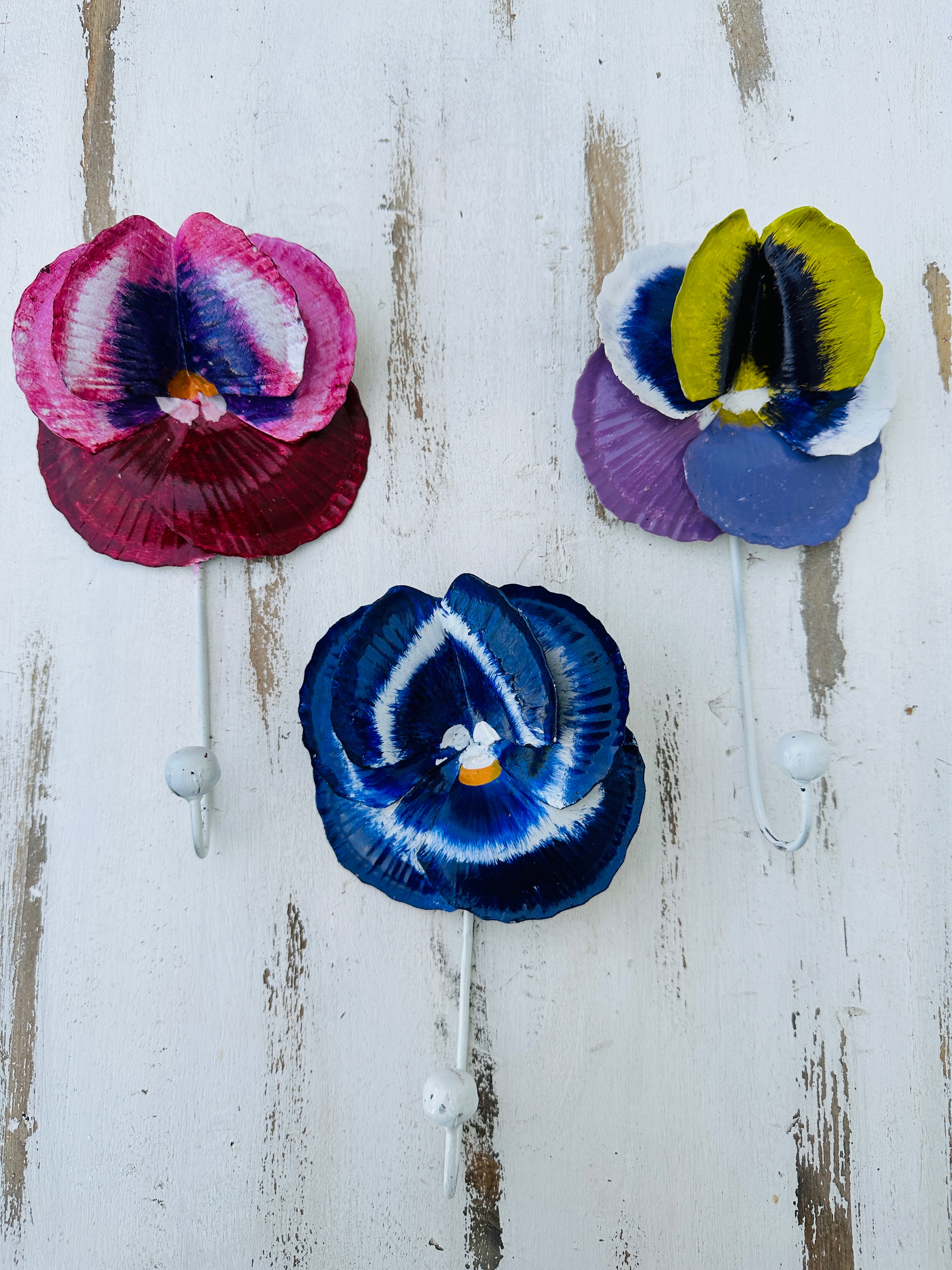 aerial view set of assorted pansy hooks 