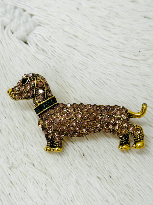 Sausage Dog Brooch