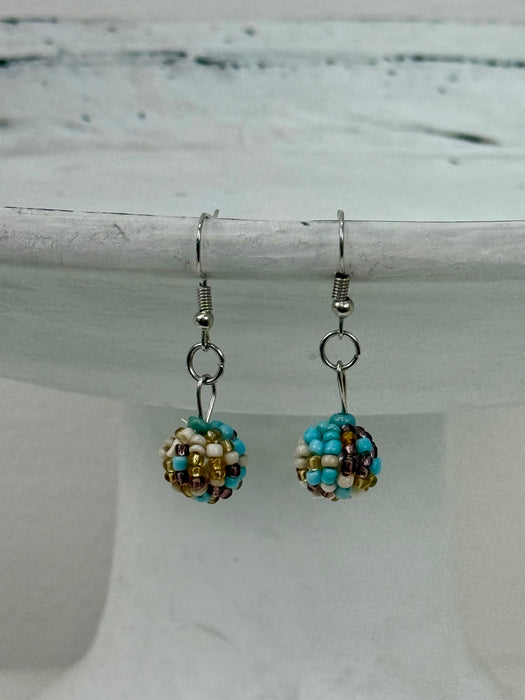 Alia Earrings - Gold & Turquoise Mix
