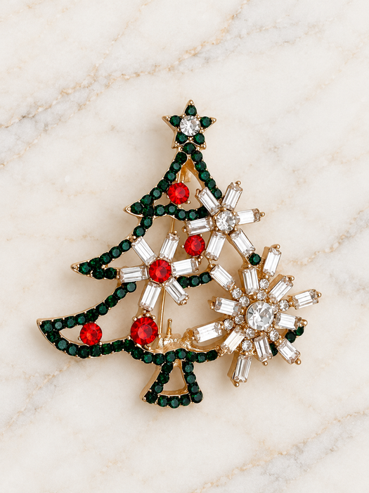 Weihnachtsbaum-Brosche
