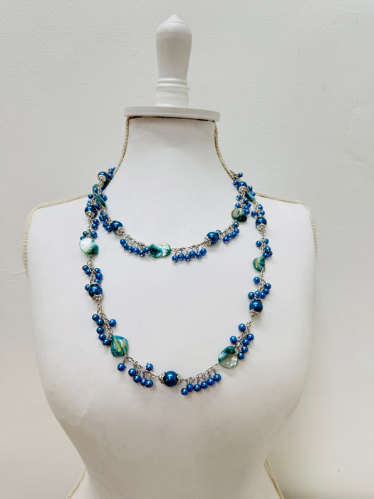 Perla Necklace - Aqua Blue
