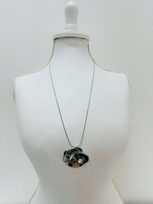 Attina Necklace - Grey& White ~ ALL JEWELLERY 3 FOR 2