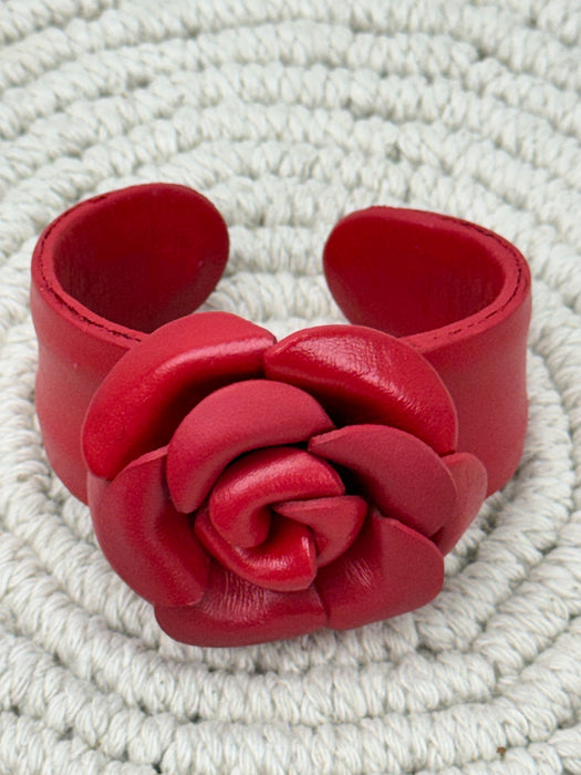 Ciela Leather Bracelet - Red