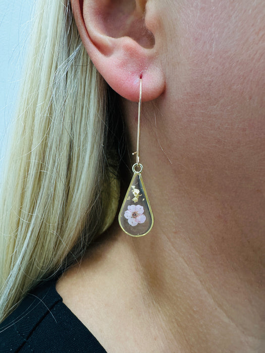 Calixta Earrings - Pink Flower ~ ALL JEWELLERY 3 FOR 2