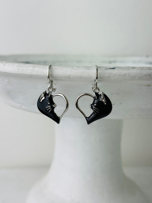Black Cat Earrings