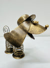 side view of metal dog bungo
