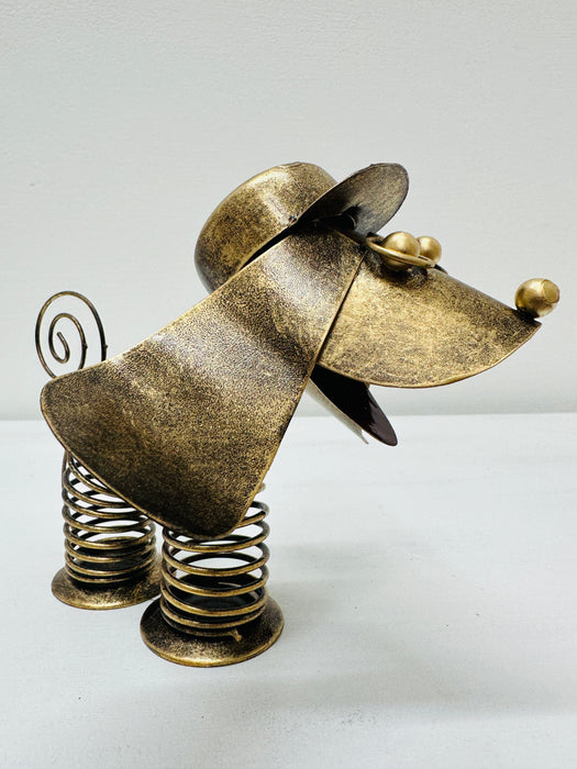 side view of metal dog bungo