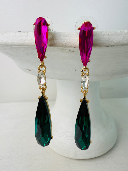 Avani Earrings - Green ~ ALL JEWELLERY 3 FOR 2