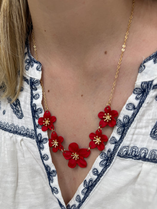 Agnes Necklace - Red ~ ALL JEWELLERY 3 FOR 2