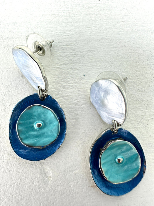 Coralia Earrings - Blue