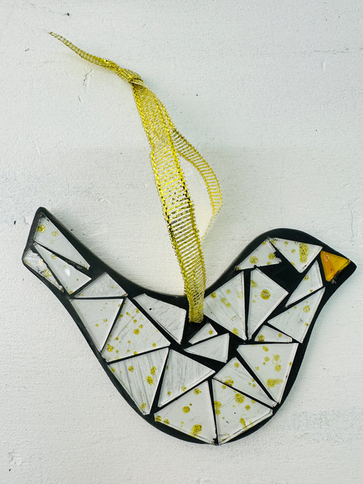Hängender Mosaikvogel - Weiß