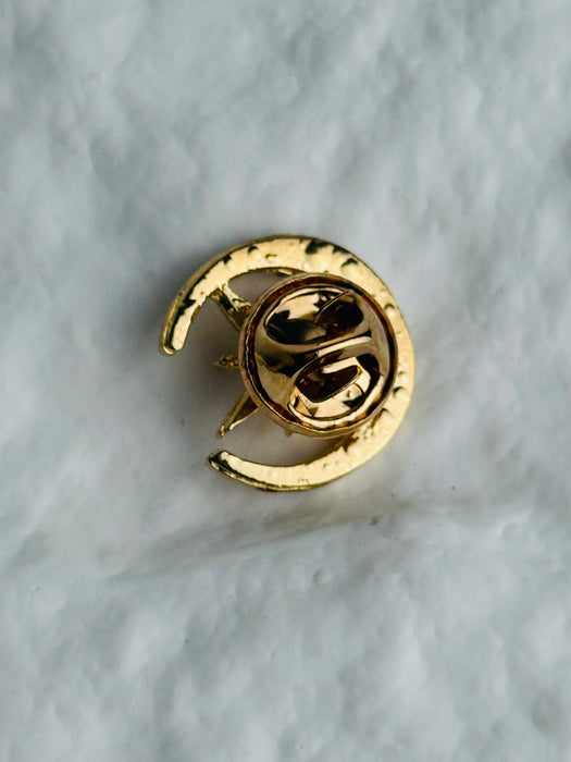 Crystal Moon & Star Lapel Pin