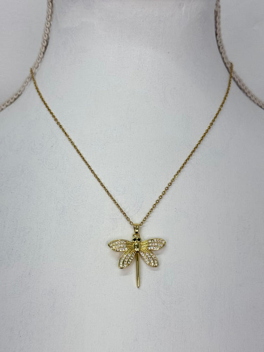 Dragonfly Necklace - Gold