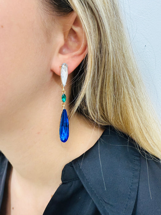 Avani Earrings - Blue ~ ALL JEWELLERY 3 FOR 2
