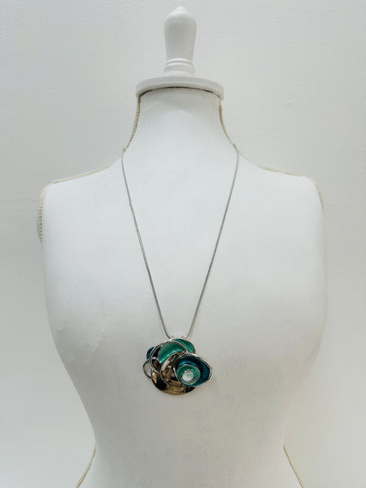 Attina Necklace - Aqua Blue