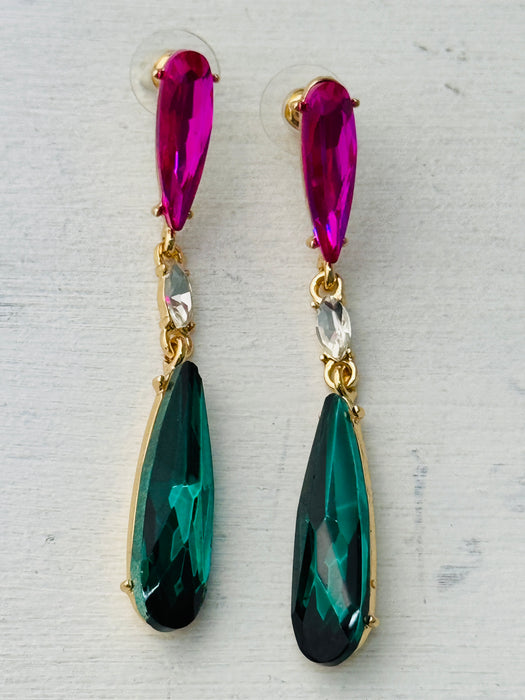 Avani Earrings - Green ~ ALL JEWELLERY 3 FOR 2