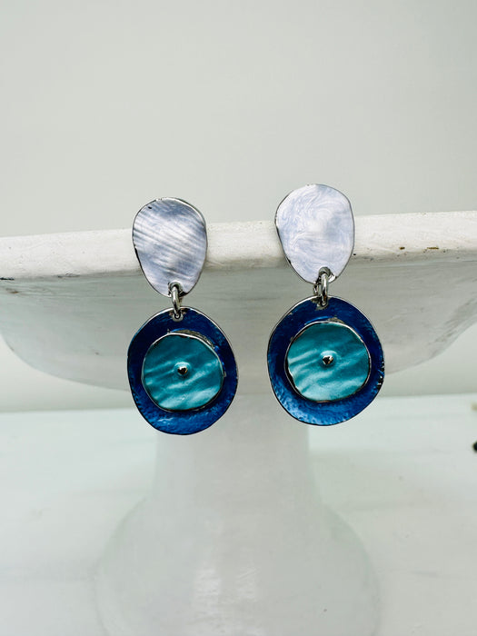 Coralia Earrings - Blue