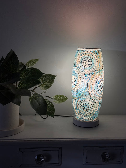 Mosaic Spiral Lamp - Turquoise