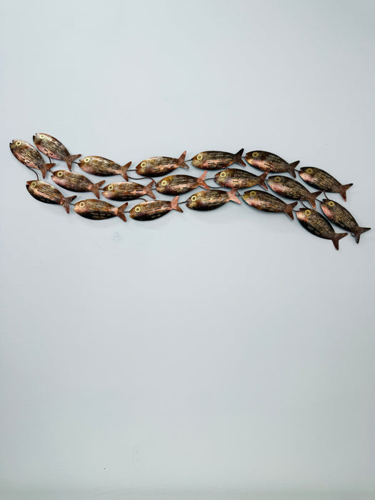 Flat Mottled Fish Shoal - Copper