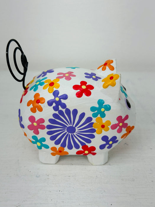 Flower Pig - White