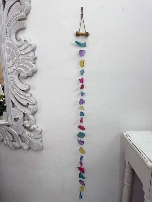 Hanging Frosted Sea Glass Drop