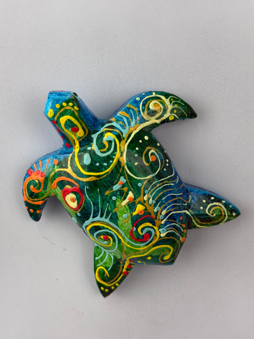 Crazy Turtle Magnet - Turquoise